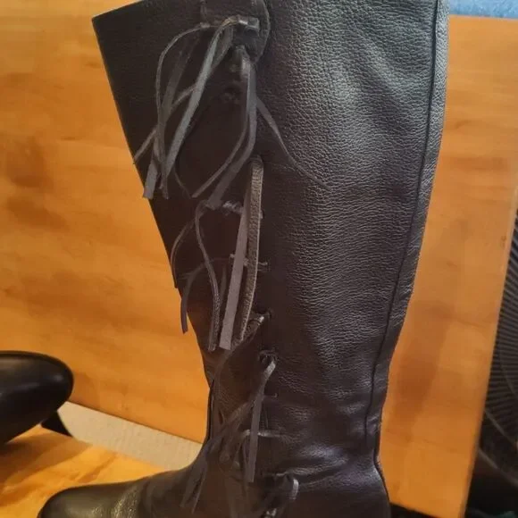 Matisse Ramsey size 9 black fringed riding boots - Picture 12 of 12